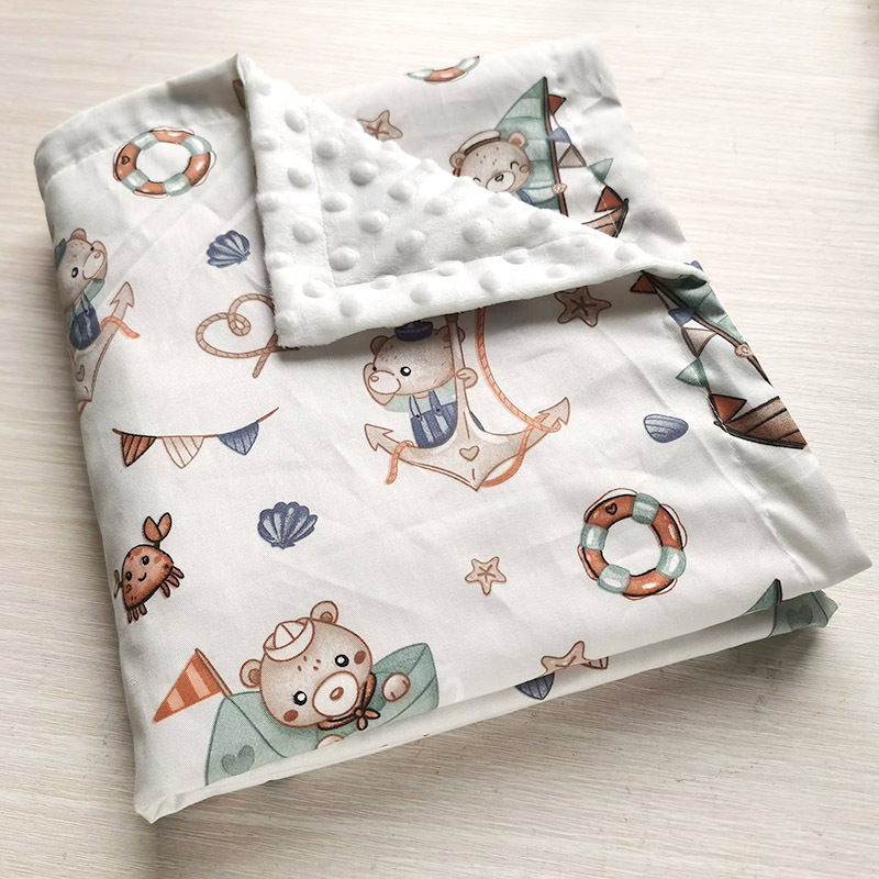 Manta de gorro de bebé de algodón de sarga de doble capa manta de bebé manta de gorro calmante para niños manta de colcha