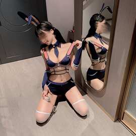 夜听香午夜兔警官女警机长开裆免脱内纯欲性感制服套装情趣内衣