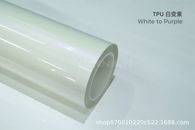 Auto Color Change Film – Factory Direct Supply - tpu-white-turns-purple-glossy-tpu-color-changing-car-jacket