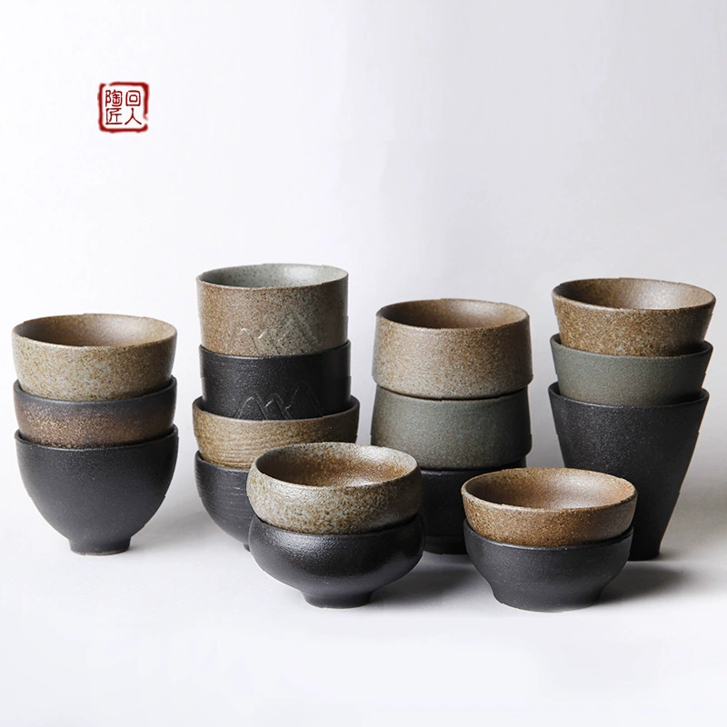 Japanese tea cup, retro ceramic tea set, DIY