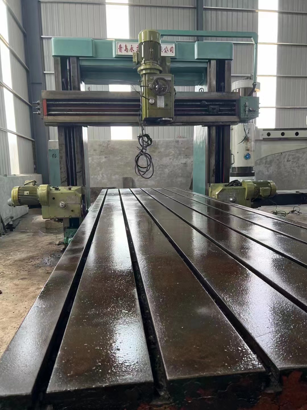 转让二手青岛永立2x6米龙门刨铣床二手6米刨铣床