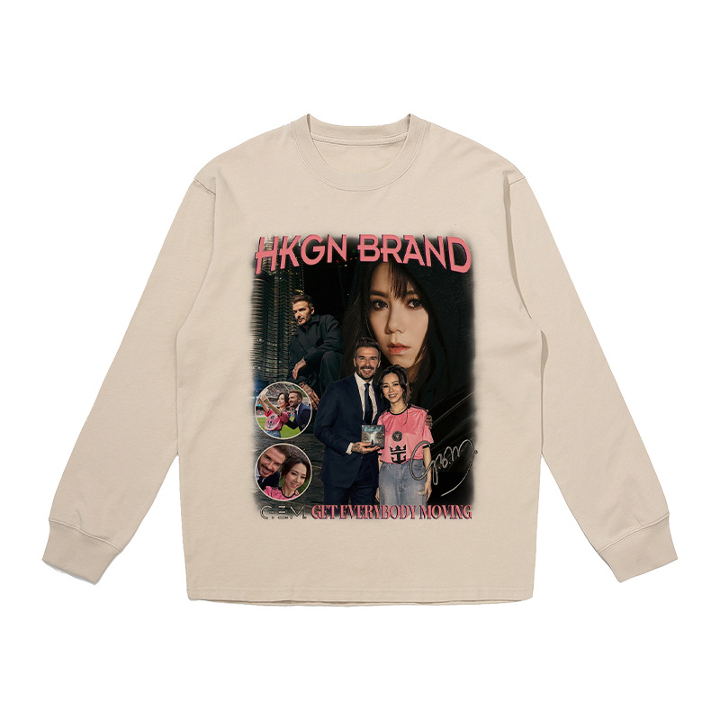 Deng Ziqi Beckham impresa camiseta de manga corta de cuello redondo suelta estrella de moda de fútbol