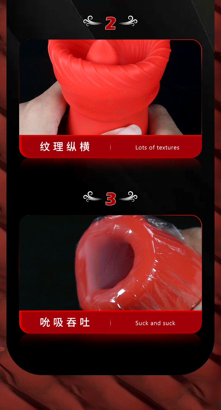 Automatic Male Masturbator with Licking and Sucking Modes, Button Control, Silicone Sleeve — detail image 10