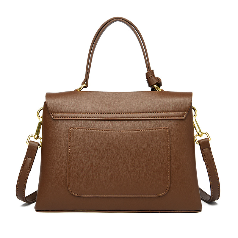 2024 New Genuine Leather Women's Doctor Bag - Stylish Versatile Commuter Shoulder Handbag - Thumbnail 3