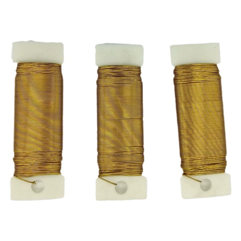 Ручная плетеная проволока ручной работы 0.35mm * 50m проволока золотой серебряный провод проволока лакированная фабрика цветочная проволока ручной работы