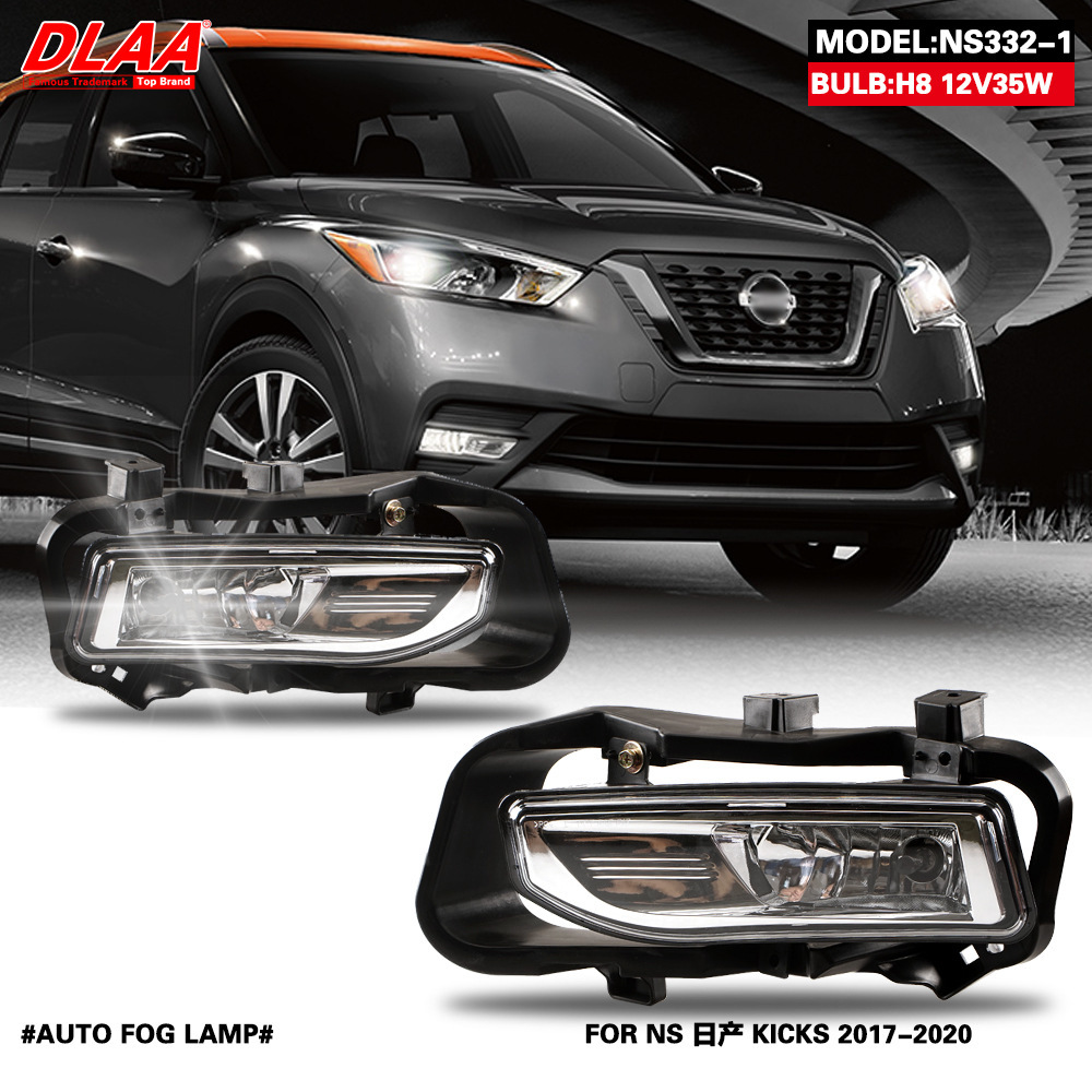 Aplicable a Nissan 17 / 18 / 19 / 20 años de estilo / Kicks conjunto de lámpara de niebla delantera luz de conducción diurna luz de barra frontal
