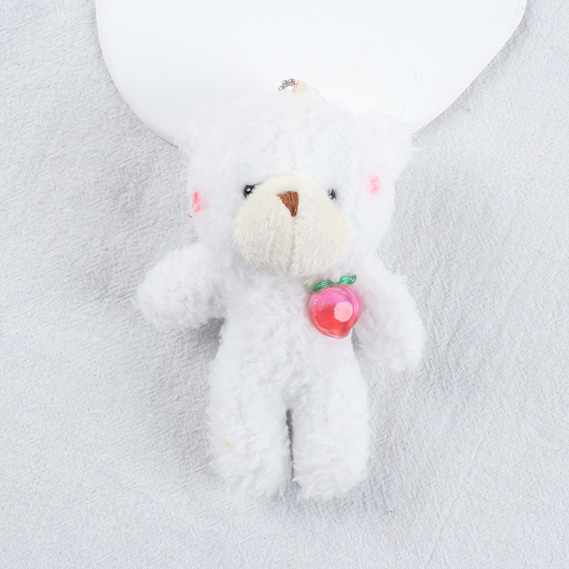 かわいい赤面クマペンダントテディベア白ぬいぐるみ人形バッグアクセサリーキーホルダー卸売|undefined