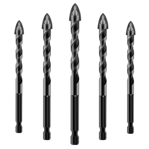 Cross triangle drill tile drill bit multi-purpose twist drill rotary head glass concrete cement wall electric drill for drilling holes