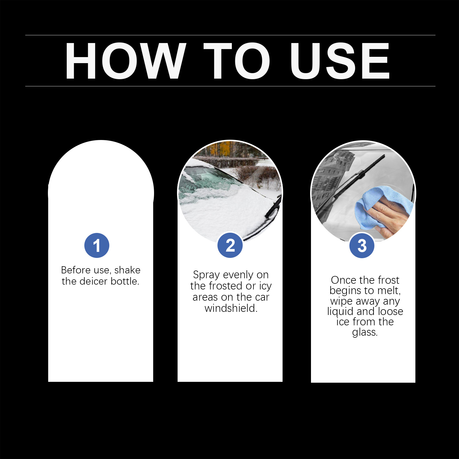 Homonth Windshield Defrosting Spray Car Window Glass Anti-Fog Clear Vision Dust Removal Antifreeze