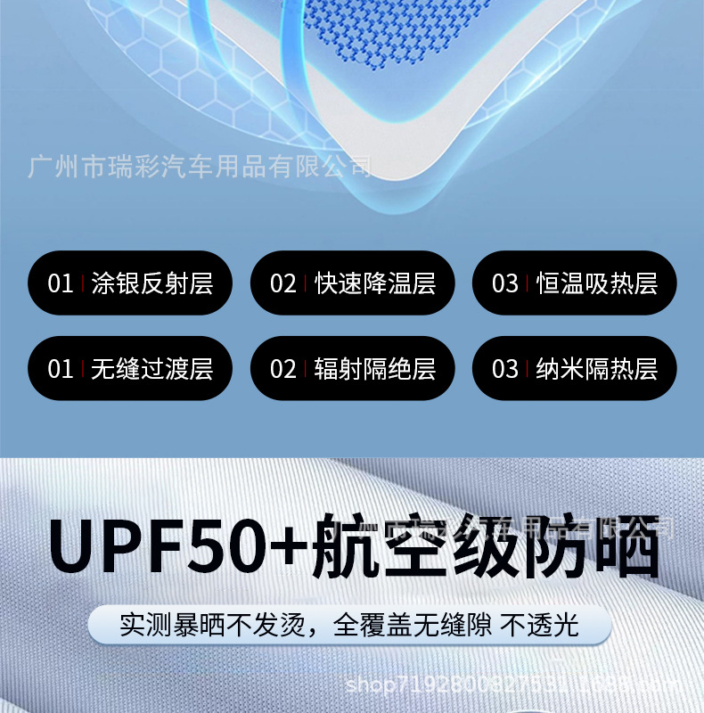 Zhi Ji Ls6/L6 Panoramic Sunroof Sunshade Suede Canopy Sun Protection Heat Insulation Sunshade Car Roof Sunshade