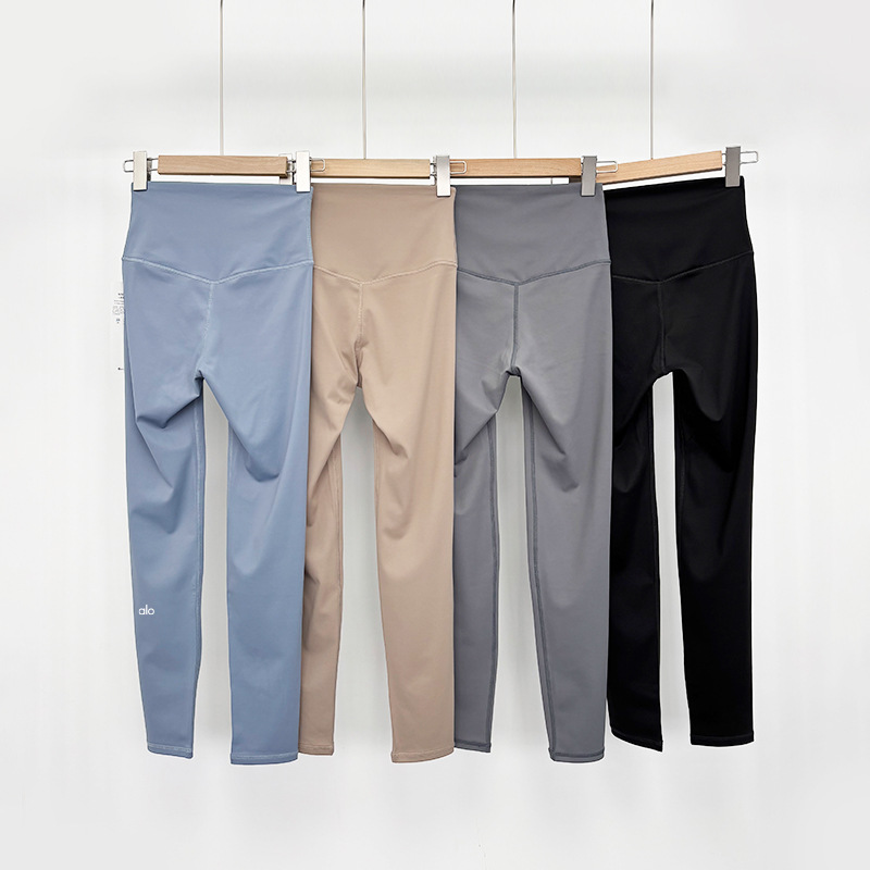 Yoga alo, los mismos pantalones deportivos de tiburón, pantalones para mujeres, pantalones de cintura alta, ejercicios deportivos, pantalones deportivos de nueve puntos