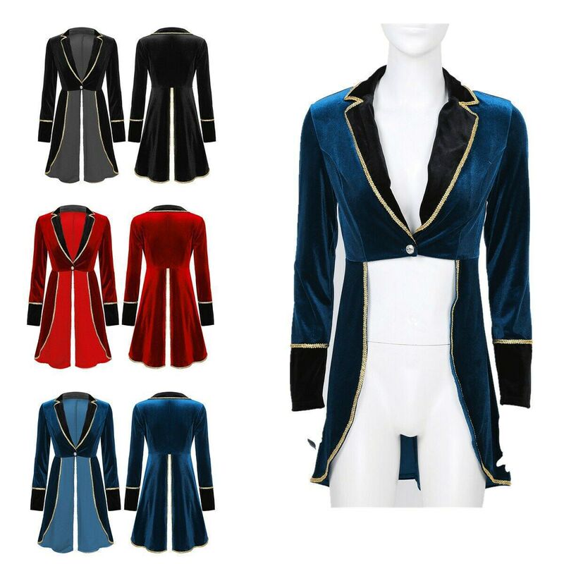 Cross-Border New Style Tailcoat Lapel Jacket Women's Adult Tailcoat Lapel Jacket Halloween Costume Cos Costume