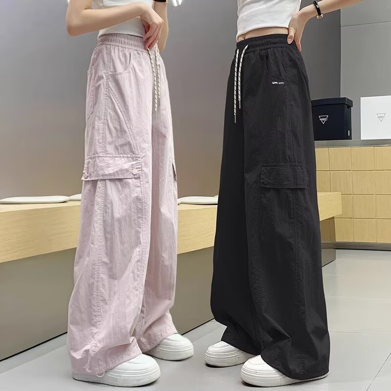 Girls' Summer Thin Pants 2025 New Children's Loose Casual Long Pants Stylish Summer Cargo Pants for Older Children