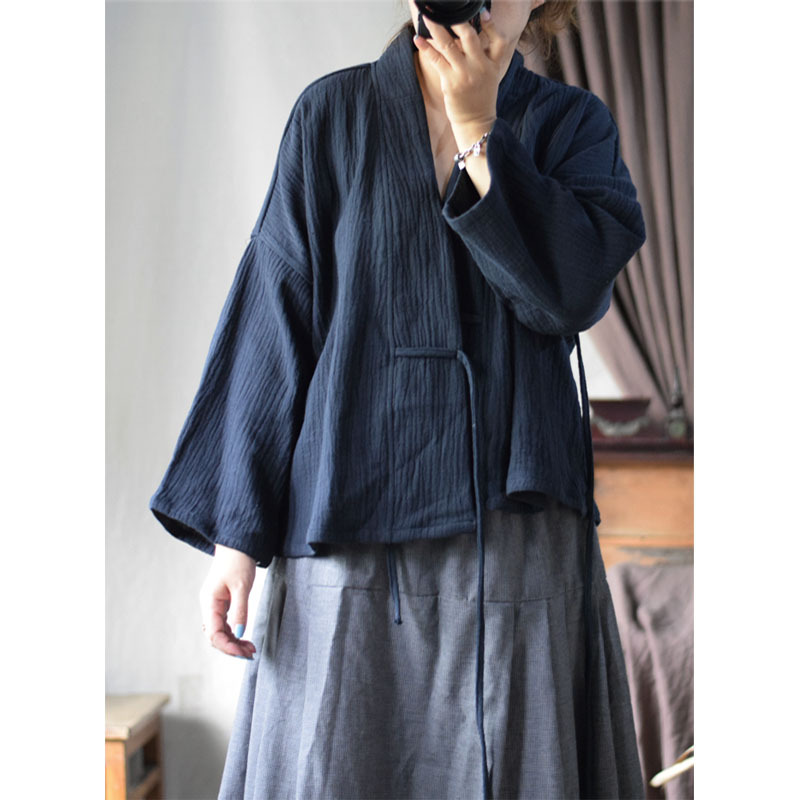 设计款新品汉服领里外襟系带中式复古慢调风小外套上衣2495
