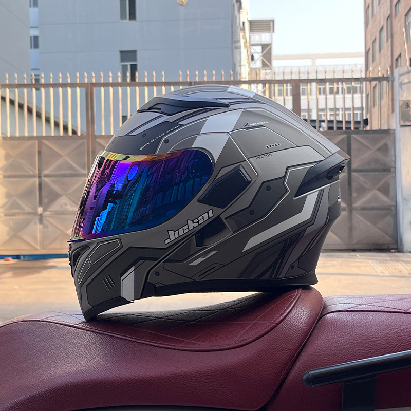 JIEKAI 3C certificado casco de motocicleta para hombres y mujeres casco completo de motocicleta casco de exposición Bluetooth casco de coche eléctrico