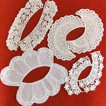 现货批发镂空打孔刺绣领花新款花型圆领服装辅料纯棉蕾丝童装衣领