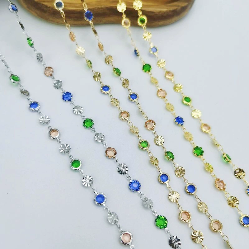 Flashing copper chain handmade, accessory, accessories, 6mm, wholesale