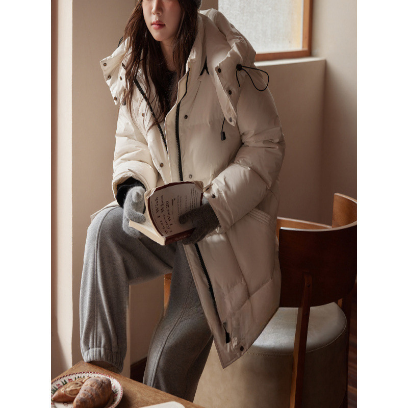 Plus Size 90 White Duck down Detachable Collar Fat mm Winter down Jacket Loose Warm Simple Jacket Plus Size 90 White Duck down Detachable Collar Fat mm Winter down Jacket Loose Warm Simple Jacket
