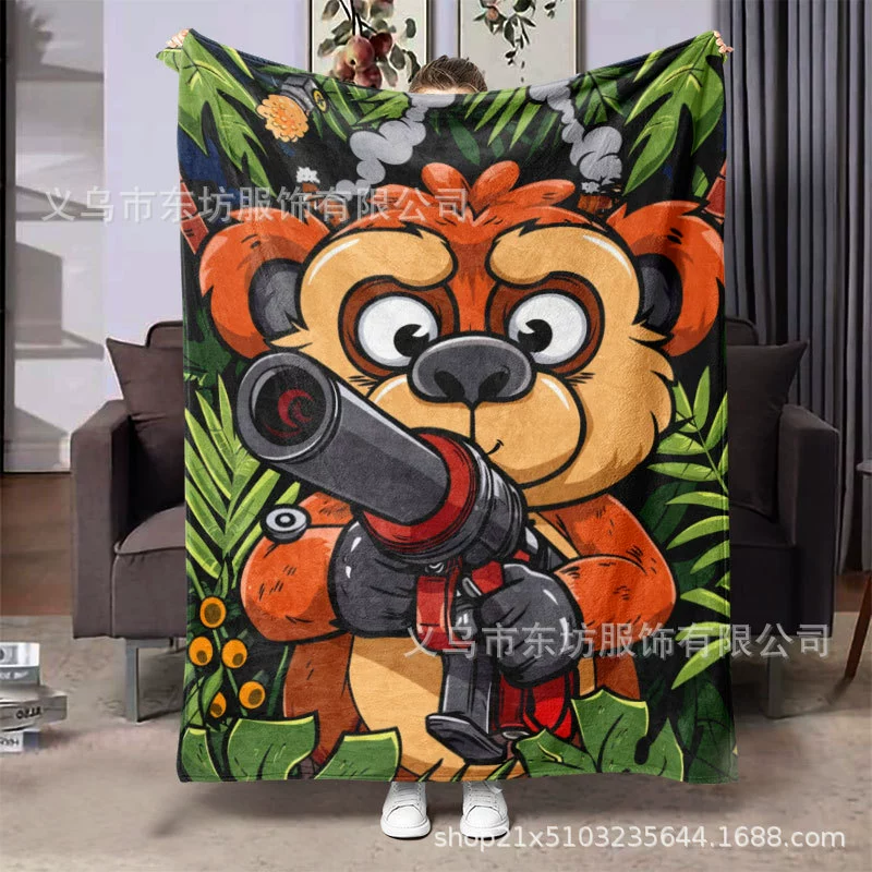 Мультяшные джунгли обезьяны креативные мягкие и удобные фланелевые одеяла для дома
