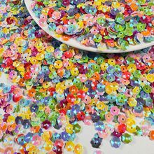 6mm凹梅花亮片PVC立体花朵珠片 儿童手工diy装饰流沙流麻滴胶填充