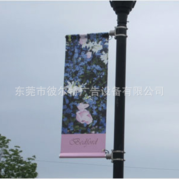 特诺斯街道灯杆广告支架,街道路灯广告旗帜防风支架