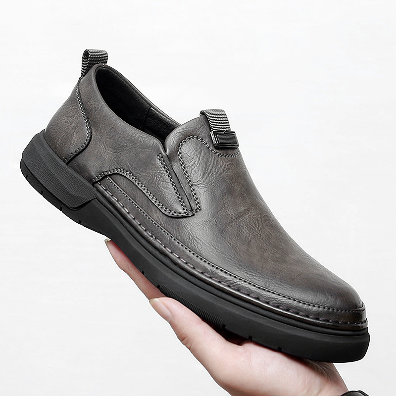 Transmisión en vivo de moda para hombres, papá de negocios, zapatos de cuero casuales, zapatos de conducción, ropa formal, zapatos Lofu de todo fósforo, zapatos perezosos, un pedal
