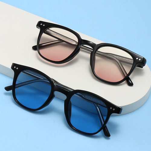 9205 New Retro Korean Polarized Sunglasses Women’s Driving Anti-UV Sunglasses Men’s Sheet Pin Leg Glasses