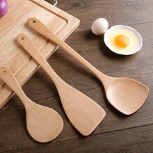 榉木铲勺不粘锅木质锅铲耐高温实木炒菜烹饪厨具套装耐高温不粘锅