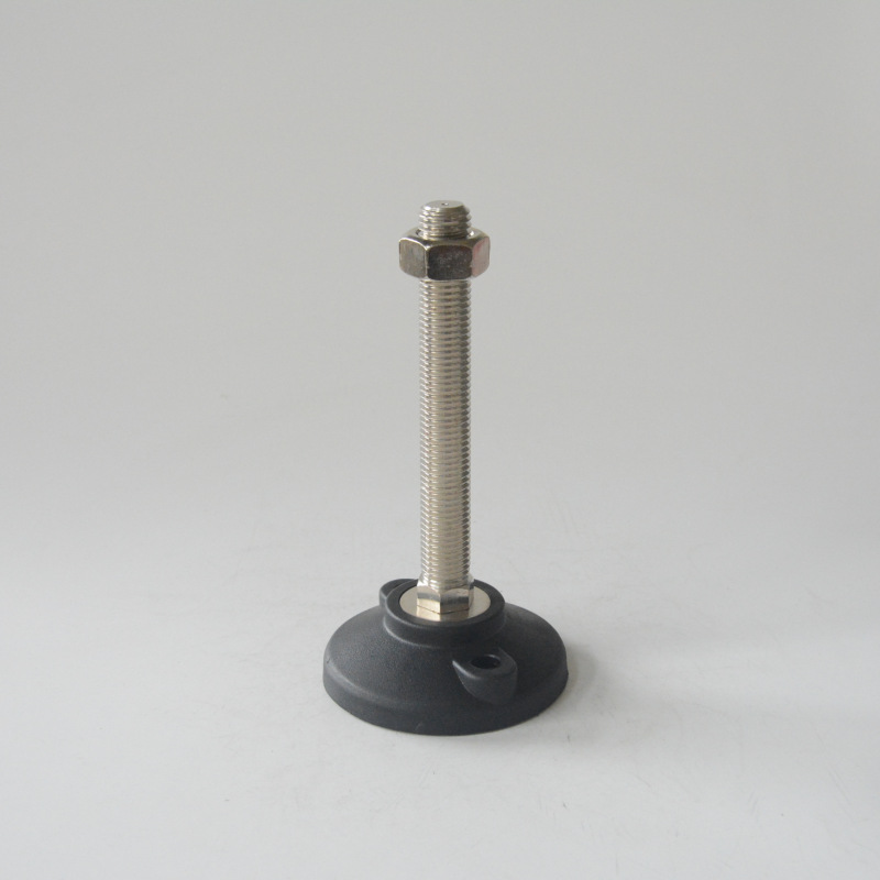 固定支撑脚杯 垂直升降调整地脚垫 碳钢镀镍螺栓 尼龙底调节蹄脚