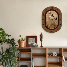 中古风美拉德客厅钟表装饰画复古小众高级感卧室艺术餐厅挂墙壁画