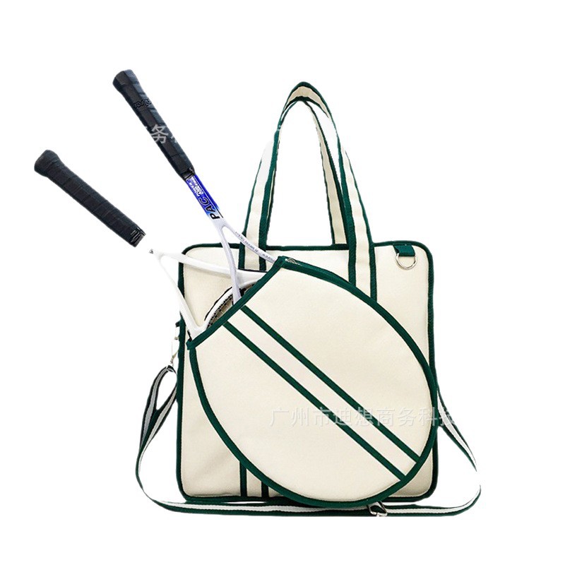 Bolsa de tenis portátil, bolsa portátil, bolsa multifuncional de raqueta de tenis, bolsa de bádminton de lona de gran capacidad