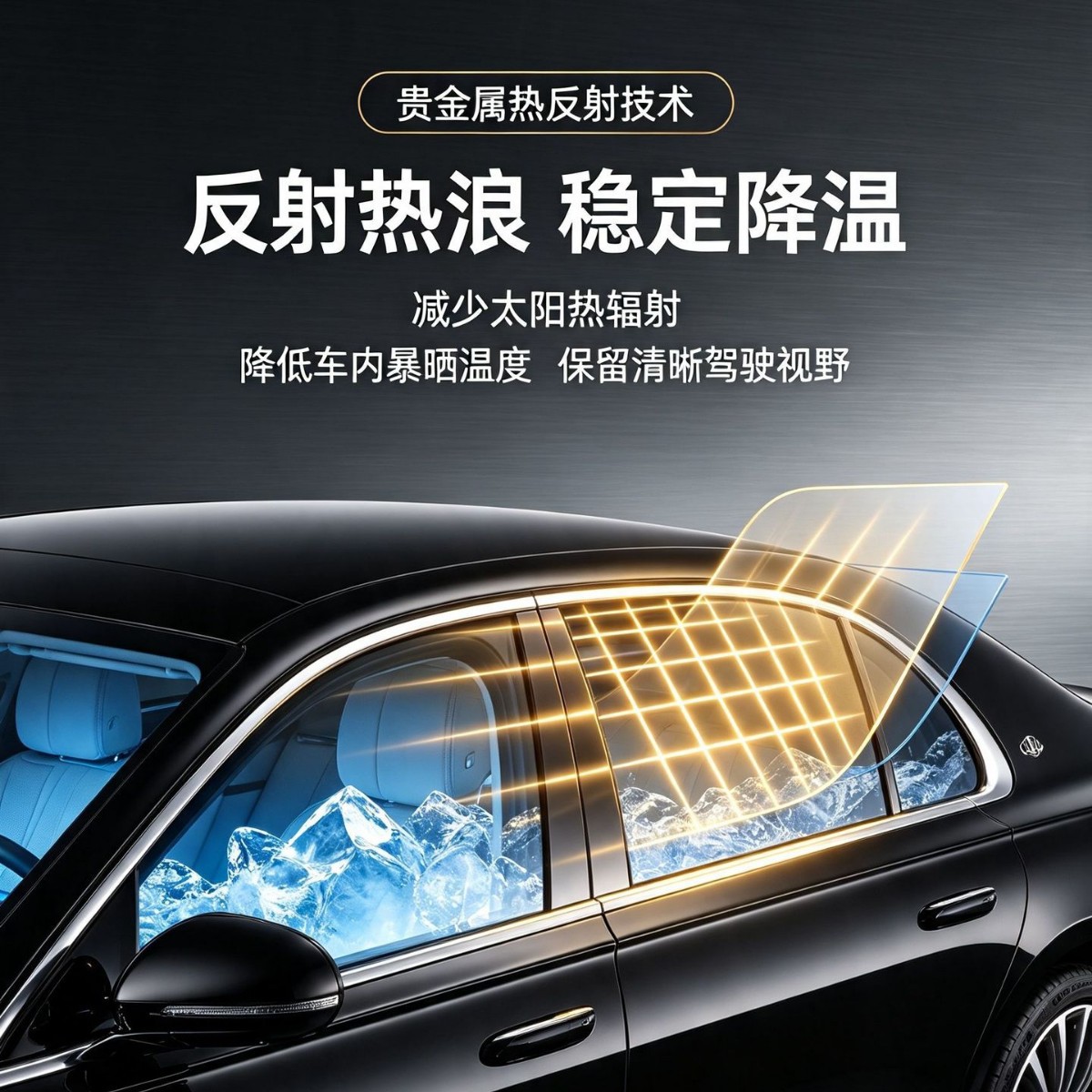 Car window glass film, privacy car film, sun protection and explosion-proof film, front windshield film, heat insulation solar film, manufacturer wholesale