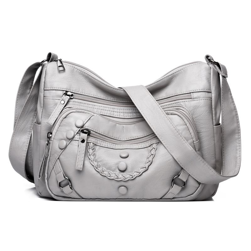 Simple Temperament Leisure Soft Leather Shoulder Messenger Bag