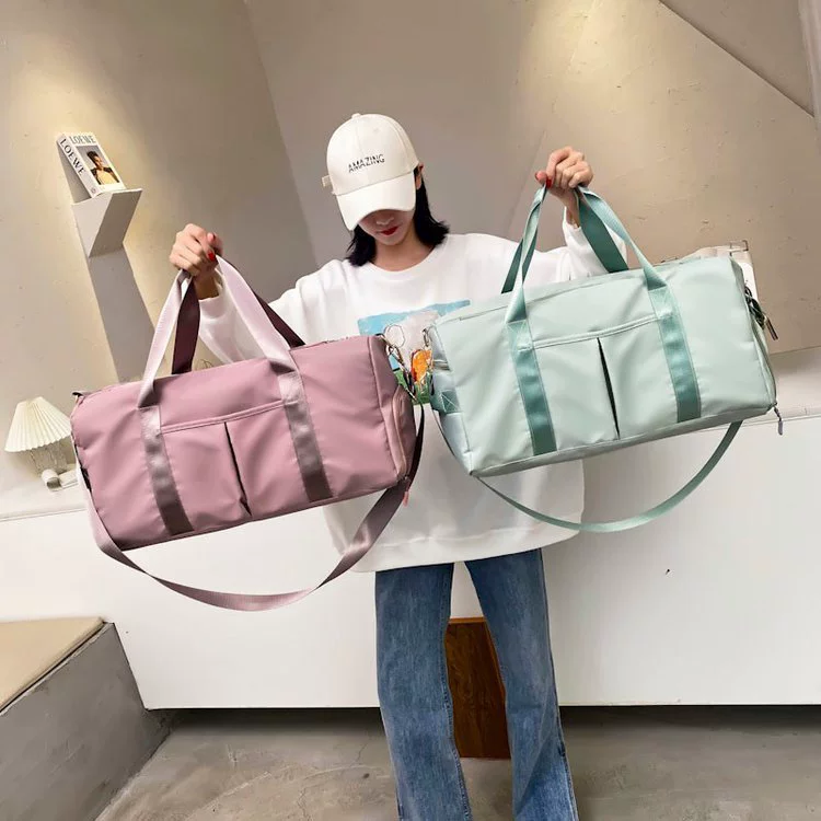 Новая спортивная сумка для сухого и влажного разделения, женская сумка для йоги, большая вместительная дорожная сумка, простая однотонная сумка для фитнеса, оптовая продажа