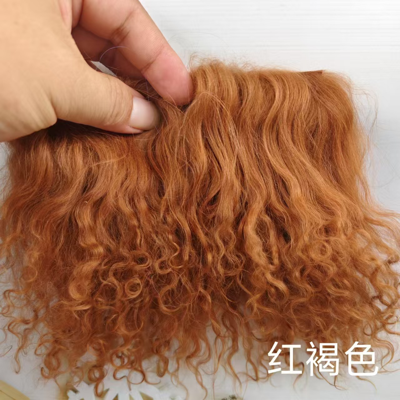 Alta calidad tan lana pelo fila bjd belleza nudo cerdo monstruo soldado monstruo ob11 Gao Ke Er multicolor 6 puntos bebé peluca