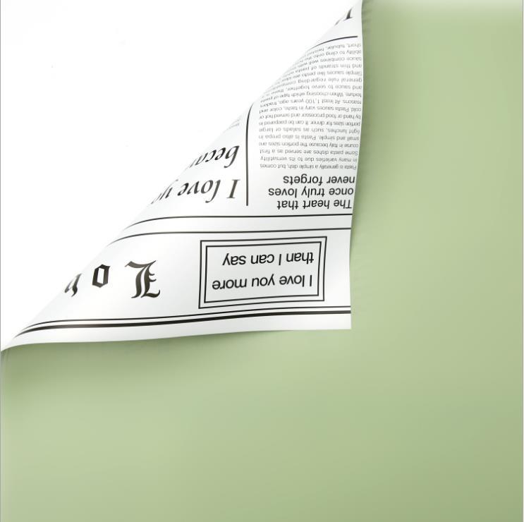 Flower Party Factory Nuevo periódico en inglés Papel de embalaje de flores Sentido de alta calidad Florería impermeable Papel de embalaje de flores Papel de embalaje de ramo