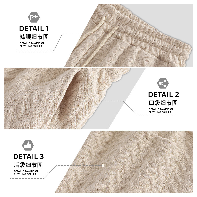 Europa y Estados Unidos transfronterizos ropa de hombre pallet spot verano flojo sólido jacquard correa de hombre casual pantalones cortos de playa