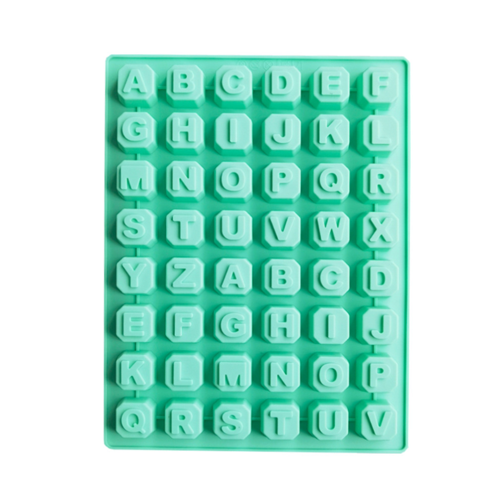 Teclado 190 letras molde de silicona pastel helado pudín molde de postre jabón utensilios