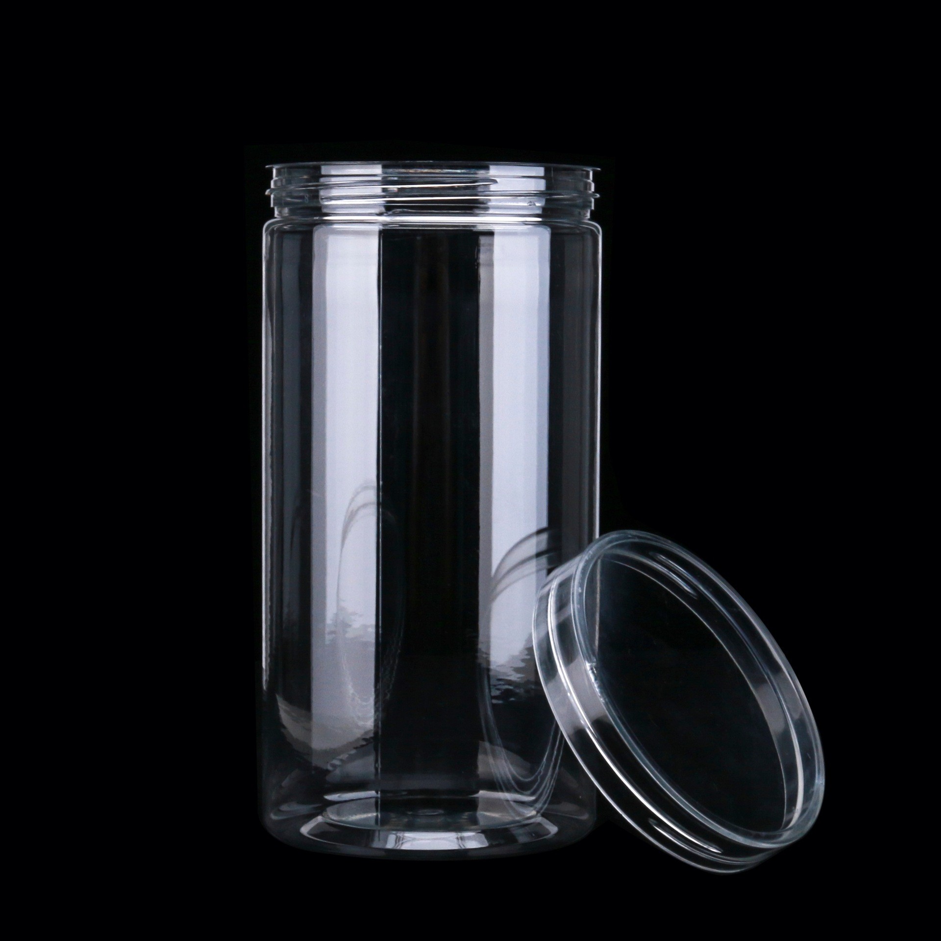 厂家特惠pet透明塑料螺旋易拉罐85乘150mm冻干花茶山楂坚果密封罐