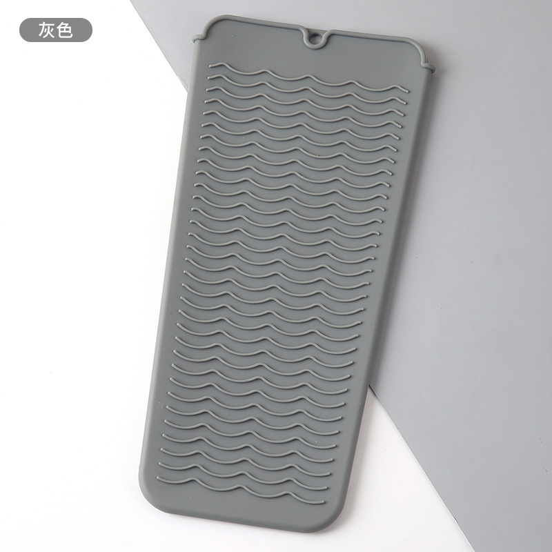 Fuente de la fábrica rizador de pelo de silicona almohadilla de aislamiento bolsa de almacenamiento de Peine de pelo recto plancha de pelo anti-escaldado almohadilla portátil soporte de rollo eléctrico