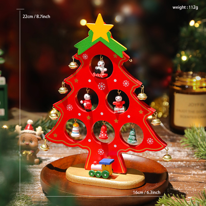 デスクトップ木製クリスマスツリーホームミニクリスマスツリー装飾ギフト小さなクリスマス装飾品新しいクロスボーダー|undefined