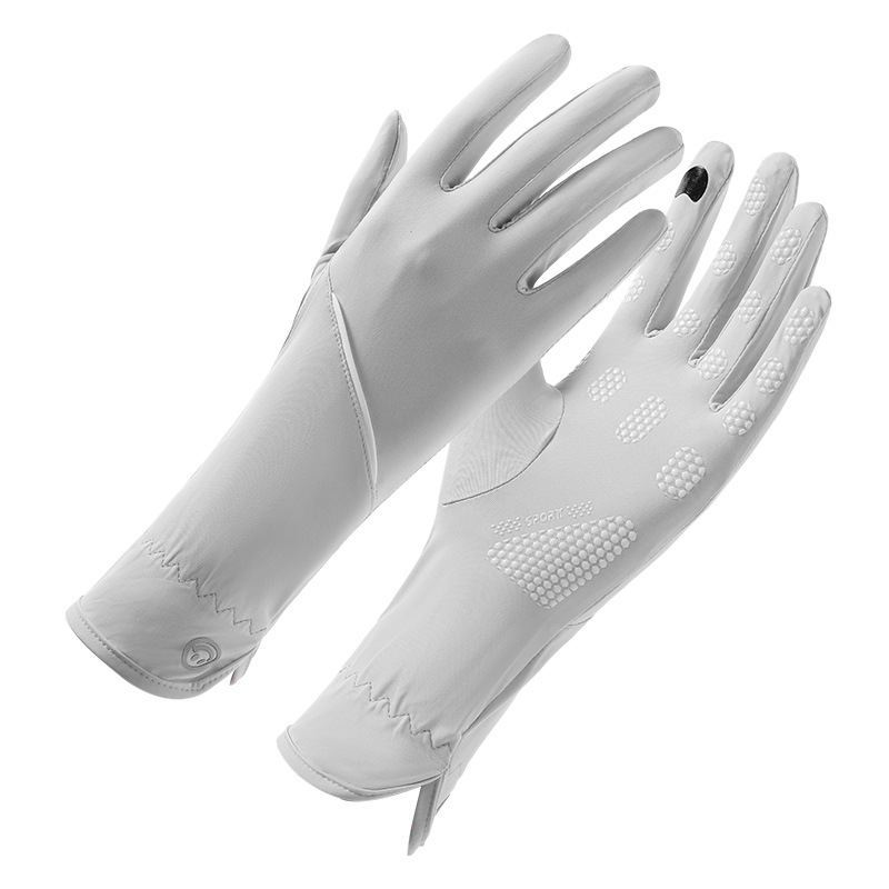 Guantes de protección solar de verano para mujeres anti-UV anti-deslizante delgado hielo al aire libre guantes de protección solar de hilo original