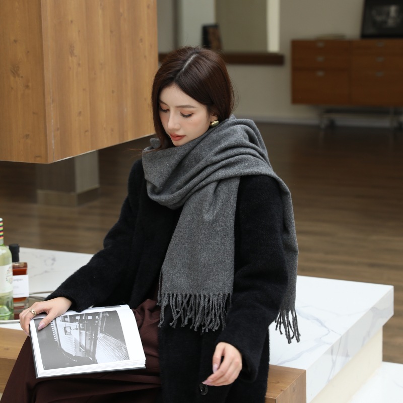 2025 nuevo bufandas de lana de Meirad mujeres otoño invierno estilo coreano de malla universal chaleco pareja buñuelo hombre caliente