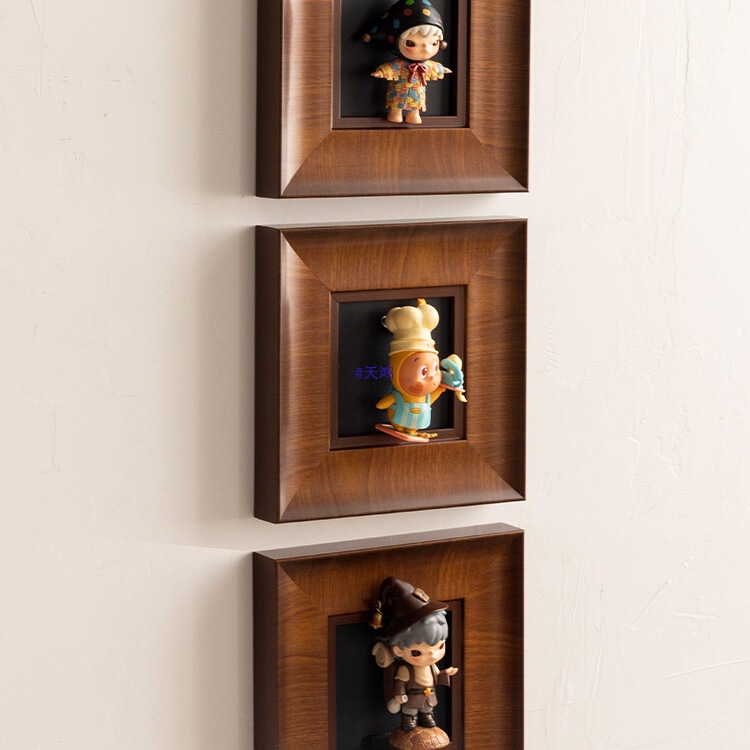 Blind Box Display Photo Frame Wall Hanging Bubble Storage Scene Solid Wood Magnetic Display Stand Ornaments Decorative Mart Frame