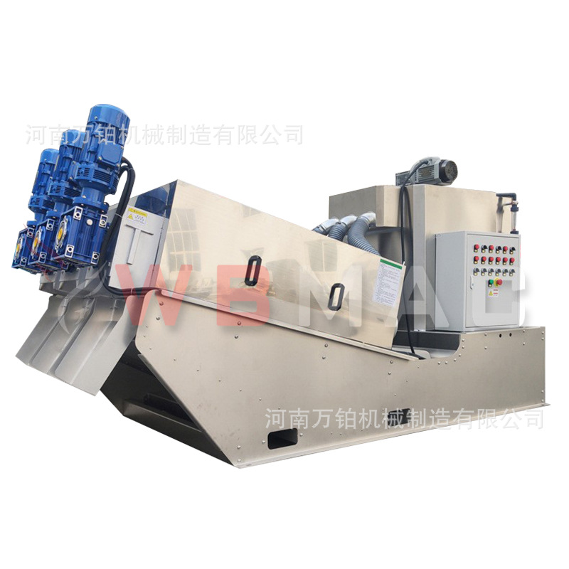 农药皮革炼油喷漆屠宰制药印染废水叠螺脱泥机叠螺式污泥脱水机