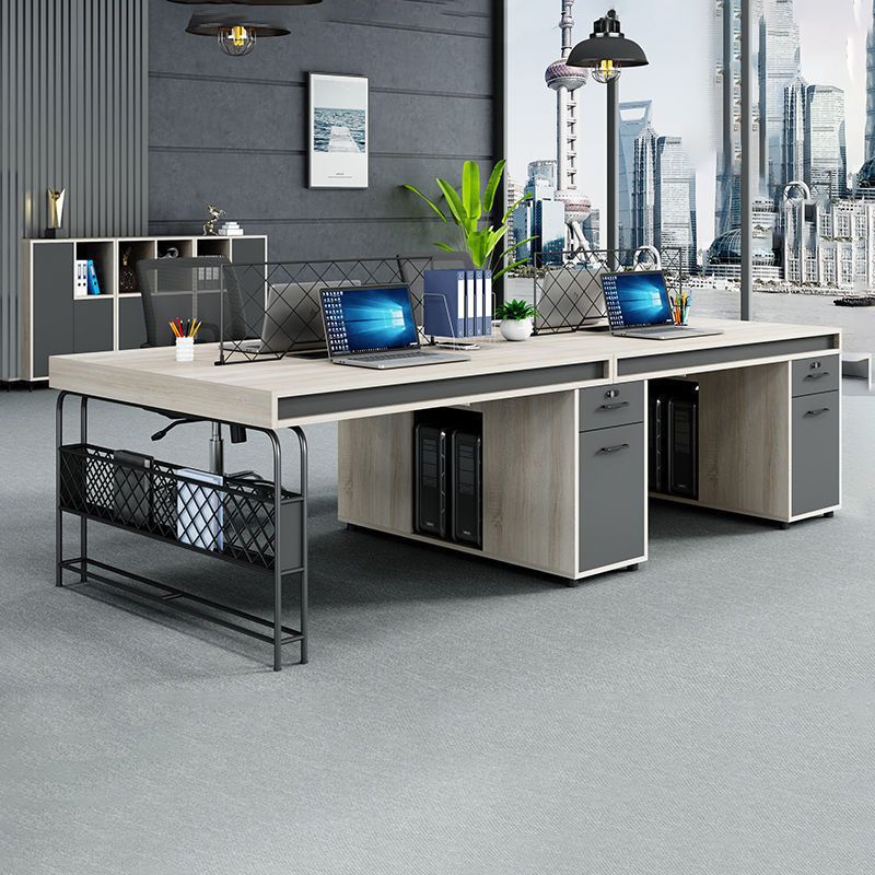 Industrial Style Desk Storage 46 Staff Table 2/4/6 Staff Card Creative Computer Desk and Chair Combination