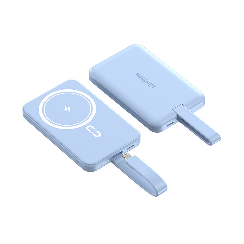 クロスボーダー携帯マグネット充電宝快充自帯線10000ミリアンペア大容量移動電源プレゼント印刷|undefined