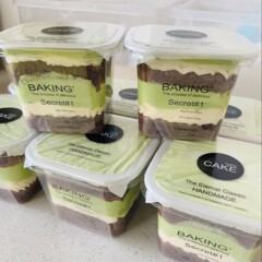 ティラミス包装箱、小さなデザート包装箱、千層ムースケーキ包装箱、使い捨て透明木ぬかカップ