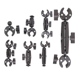 GoProアクションカメラ用バイク固定クリップ、防振、屋外用両頭強力クリップ、ライディング撮影スタンド