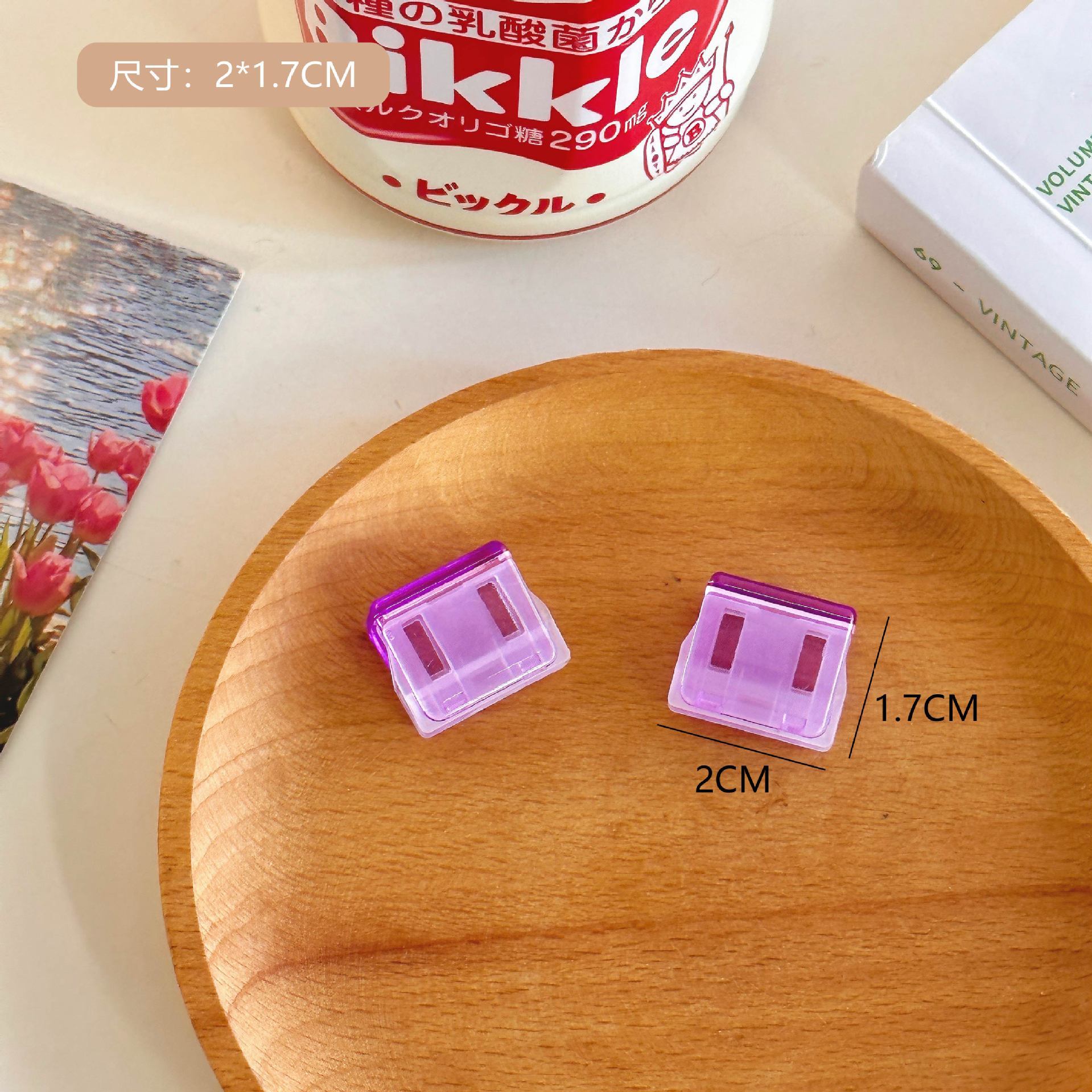 Alta apariencia transparente jalea carpeta estudiante prueba clip de papel acrílico claro larga cola clip de hielo transparente almacenamiento clip al por mayor